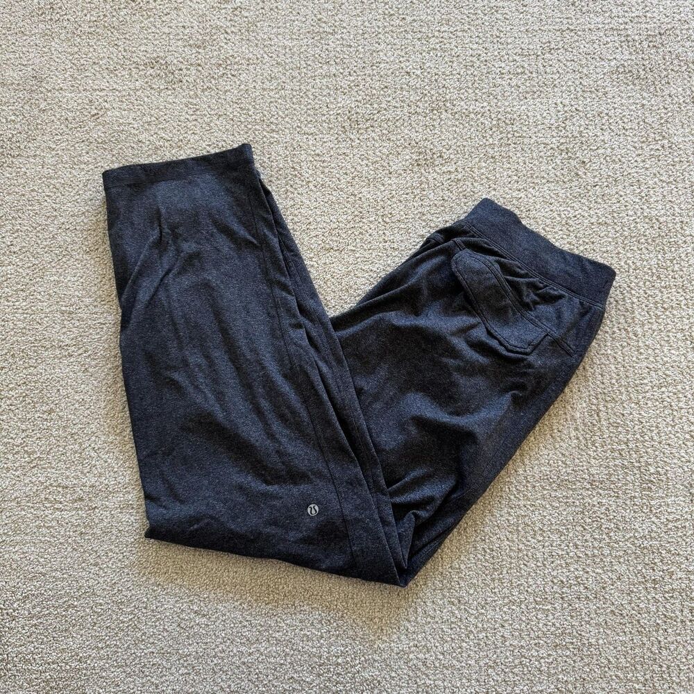 Lululemon Sweatpants Mens L Gray Jersey Elastic Waist Straight Leg Lounge